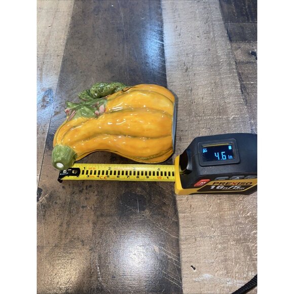 Autumn Fall Orange Pumpkin Gourd Leaves Sugar Bowl and Creamer Set thanksgiving - Picture 10 of 11